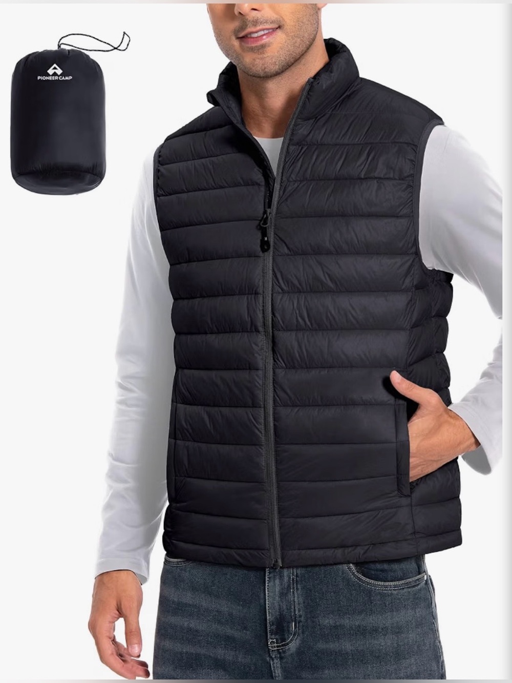 Pioneer Camp Men's Lightweight Puffer Vest Size M